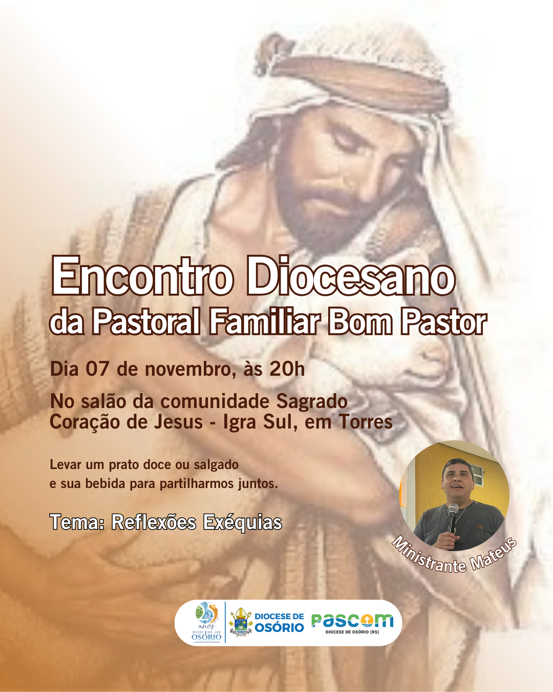 Casais em Nova União são convidados a participar do 1º Encontro Diocesano da Pastoral Familiar Bom Pastor, em Torres