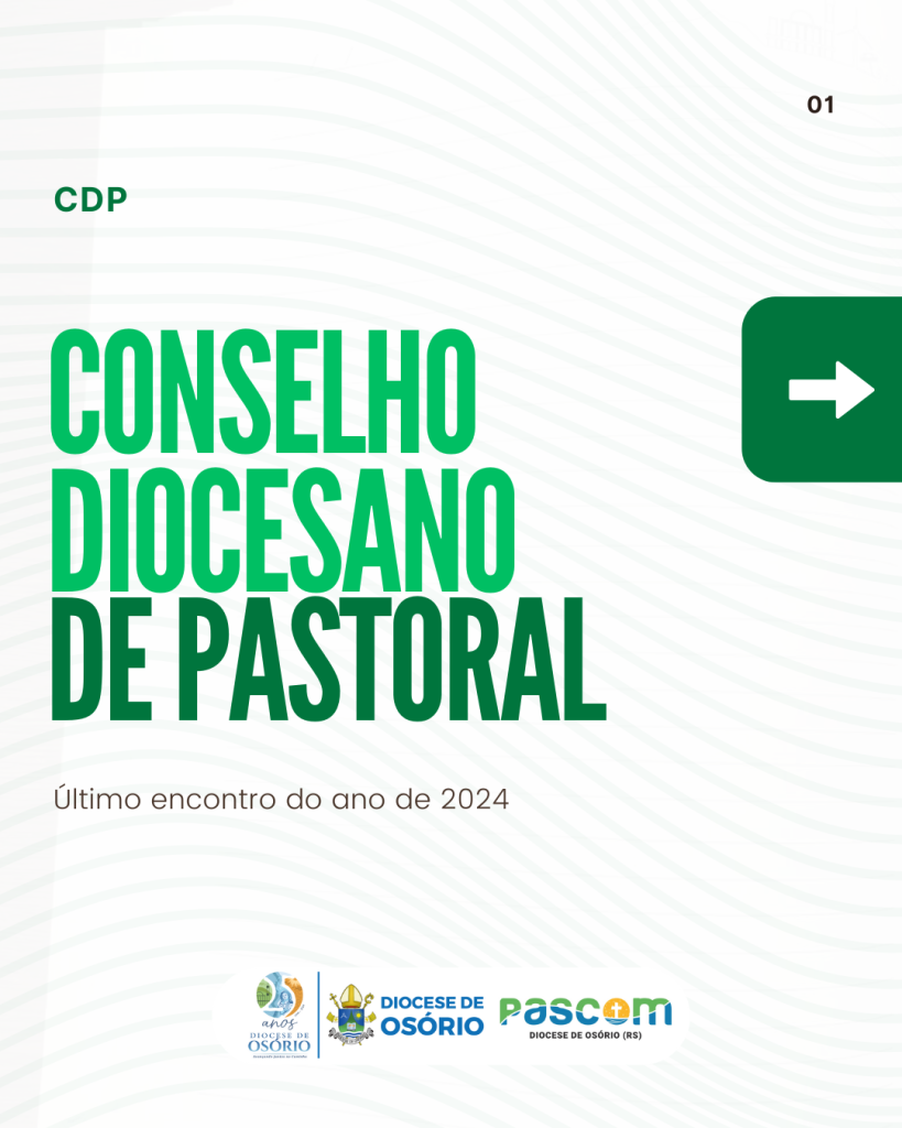 Reunião do Conselho Diocesano de Pastoral (CDP) é transferida para 14 de dezembro em Osório